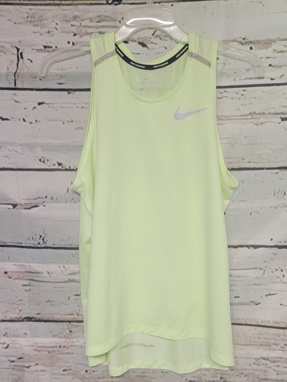 Nike Dri-FIT Running Tank Top Neon Yellow Size M